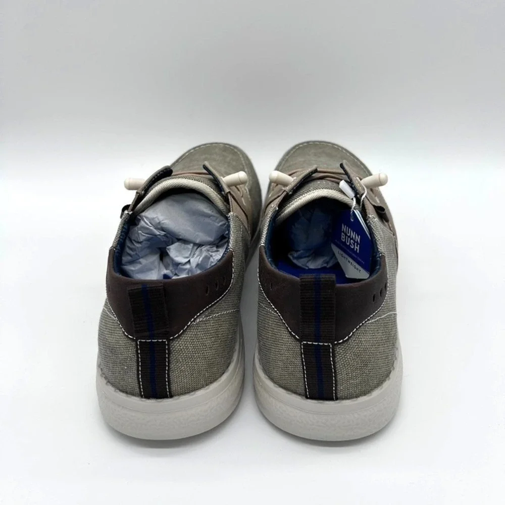 Nunn Bush Brewski Men's Size 10.5M  Stone/Pierre Moc Toe Slip-On Shoes -Open Box